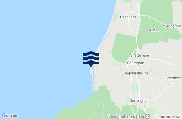 Mappa delle maree di Snettisham Beach, United Kingdom