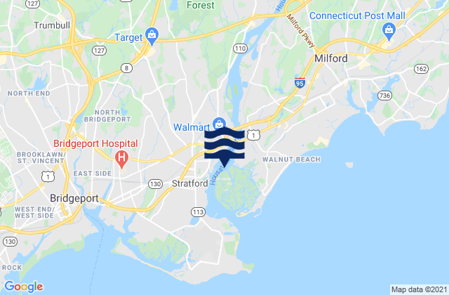 Mappa delle maree di Sniffens Point (Stratford), United States