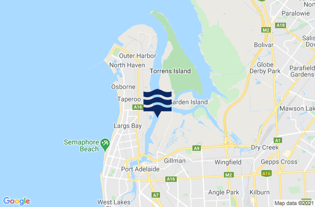 Mappa delle maree di Snowden Beach, Australia