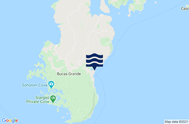 Mappa delle maree di Socorro, Philippines