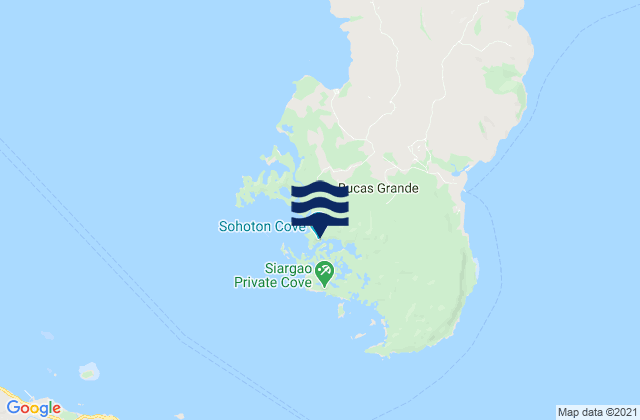 Mappa delle maree di Sohutan Bay (Bucas Grande Island), Philippines