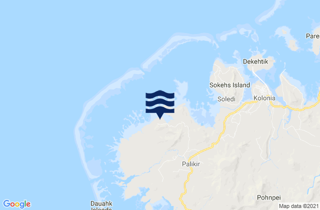 Mappa delle maree di Sokehs Municipality, Micronesia