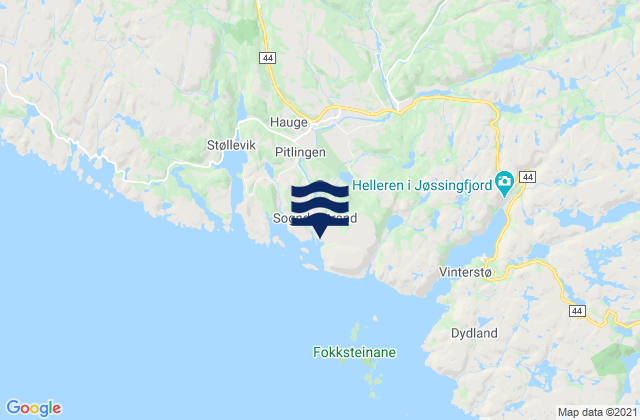 Mappa delle maree di Sokndal, Norway