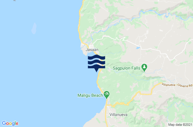 Mappa delle maree di Solana, Philippines