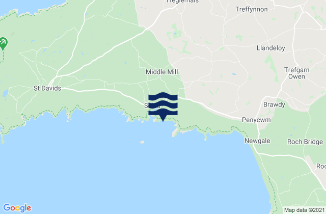 Mappa delle maree di Solva, United Kingdom
