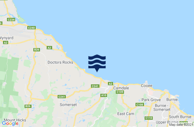 Mappa delle maree di Somerset Beach, Australia
