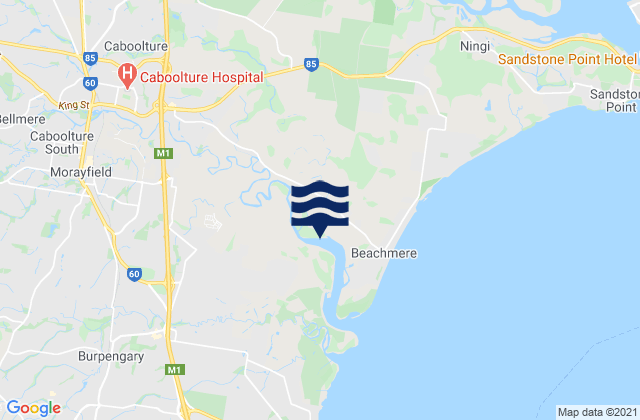 Mappa delle maree di Somerset, Australia