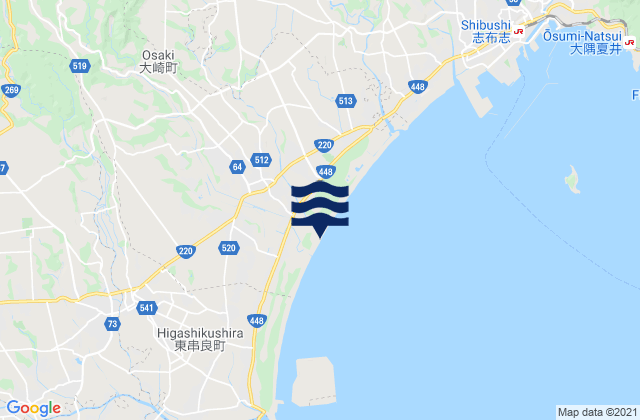 Mappa delle maree di Soo Gun, Japan