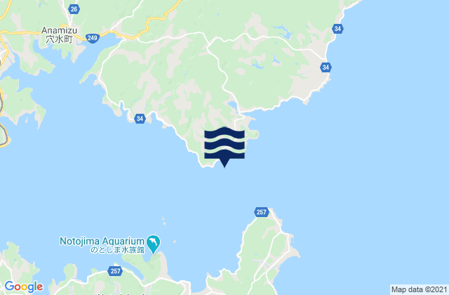 Mappa delle maree di Sora, Japan