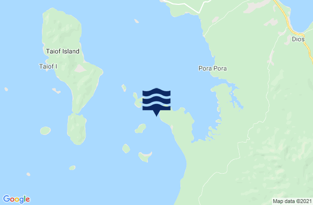 Mappa delle maree di Soroken, Papua New Guinea