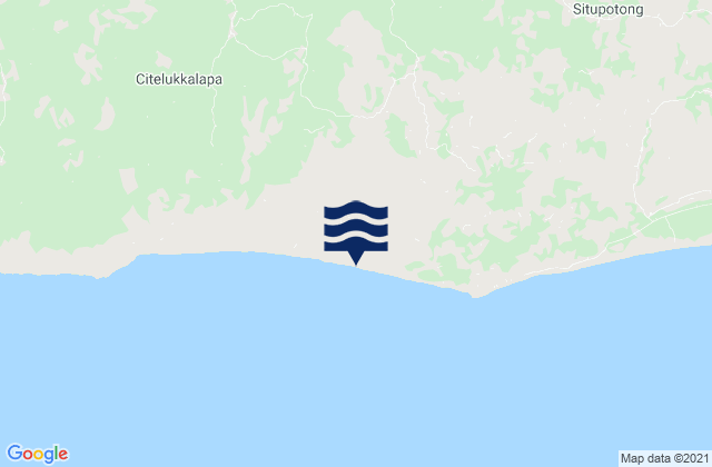 Mappa delle maree di Sorongan, Indonesia