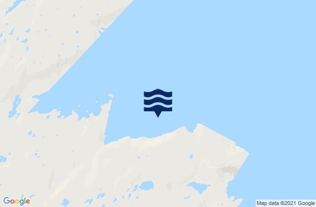 Mappa delle maree di Sorry Harbor, Resolution Island, Canada