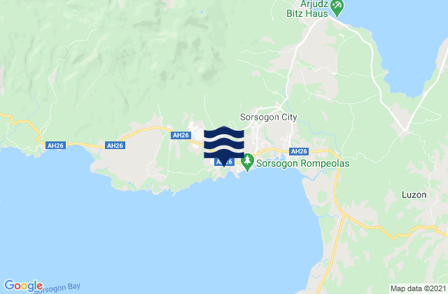 Mappa delle maree di Sorsogon, Philippines