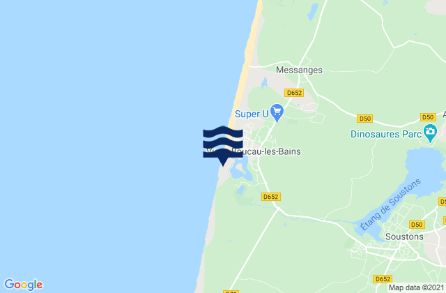 Mappa delle maree di Soustons, France