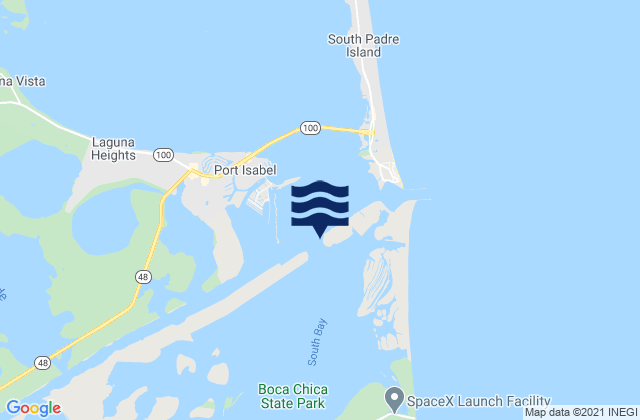 Mappa delle maree di South Bay Entrance, United States