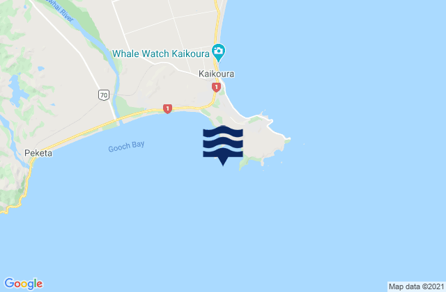 Mappa delle maree di South Bay, New Zealand