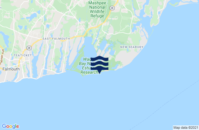 Mappa delle maree di South Cape Beach, United States