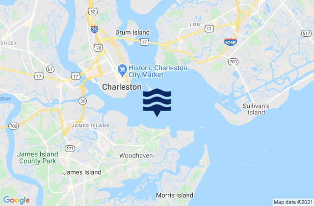 Mappa delle maree di South Chan. 0.4 mi. NW of Ft. Johnson, United States