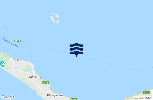 Mappa delle maree di South Channel, Australia