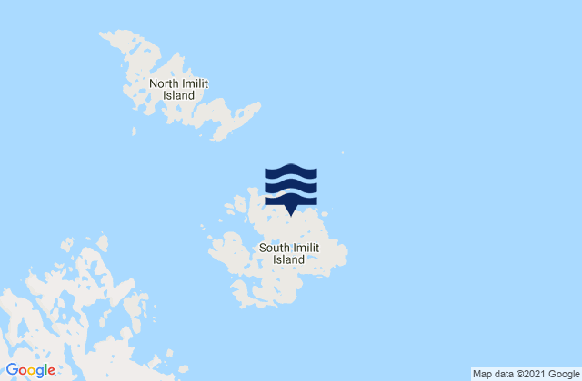Mappa delle maree di South Imilit Island, Canada