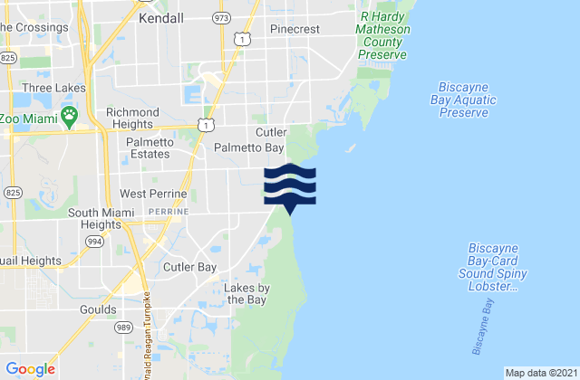 Mappa delle maree di South Miami Heights, United States