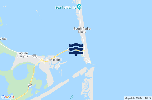Mappa delle maree di South Padre Island Coast Guard Station, United States