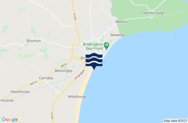 Mappa delle maree di South Sands Beach, United Kingdom