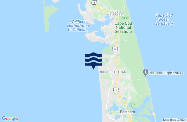 Mappa delle maree di South Sunken Meadow Eastham, United States