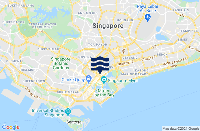 Mappa delle maree di South West Community Development Council, Singapore