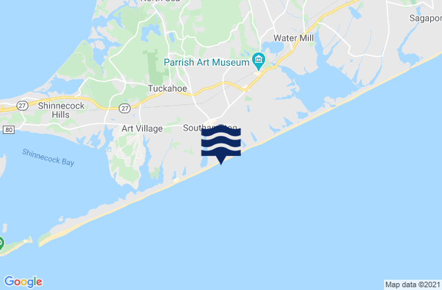 Mappa delle maree di Southampton, United States
