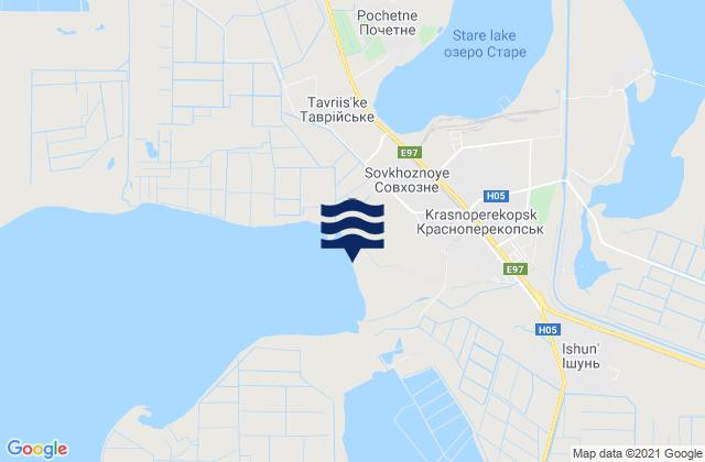 Mappa delle maree di Sovkhoznoye, Ukraine