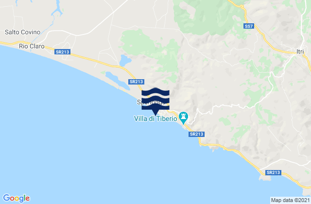 Mappa delle maree di Sperlonga, Italy