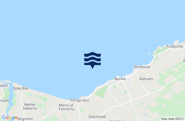 Mappa delle maree di Spey Bay, United Kingdom