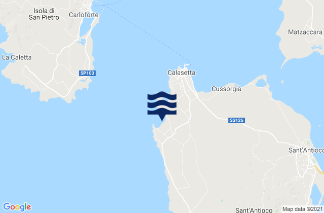 Mappa delle maree di Spiaggia Grande, Italy