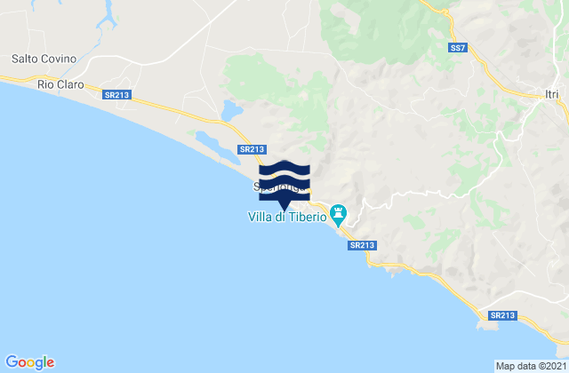 Mappa delle maree di Spiaggia di Sperlonga, Italy
