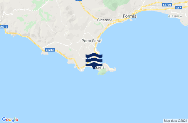 Mappa delle maree di Spiaggia di Sèrapo, Italy