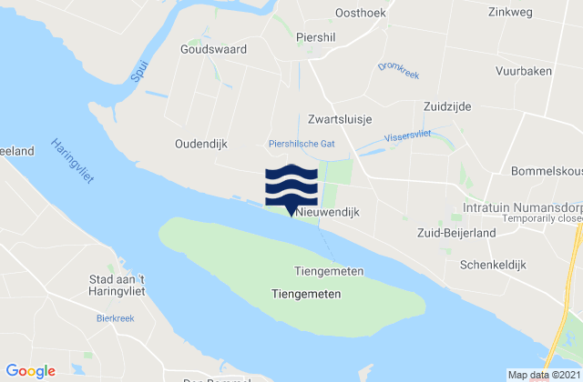 Mappa delle maree di Spijkenisse, Netherlands