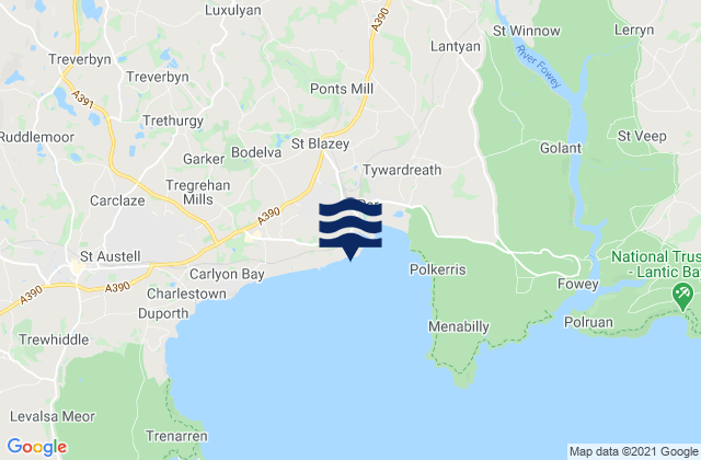 Mappa delle maree di Spit Beach, United Kingdom