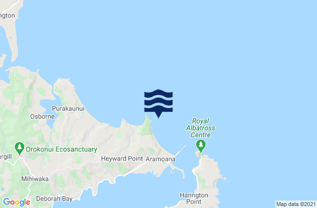 Mappa delle maree di Spit Beach, New Zealand