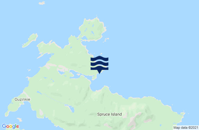 Mappa delle maree di Spruce Island (north Side), United States