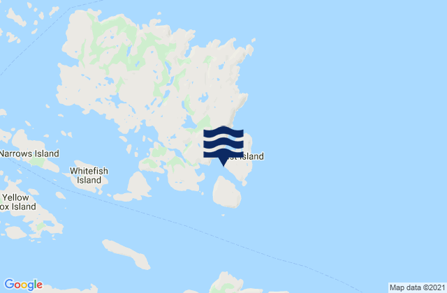 Mappa delle maree di Square Island Harbour, Canada
