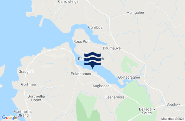 Mappa delle maree di Sruwaddacon Bay, Ireland