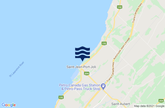 Mappa delle maree di St-Jean-Port-Joli, Canada