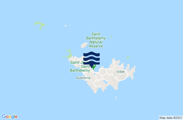 Mappa delle maree di St-Jean, U.S. Virgin Islands
