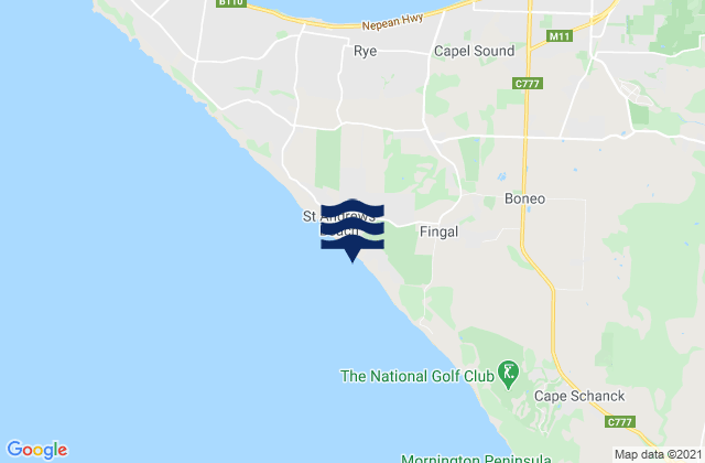 Mappa delle maree di St Andrews Beach, Australia