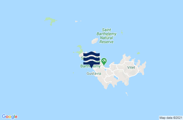 Mappa delle maree di St Barthelemy, U.S. Virgin Islands
