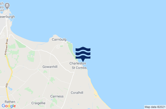 Mappa delle maree di St Combs Beach, United Kingdom