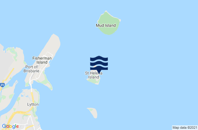 Mappa delle maree di St Helena Island, Australia