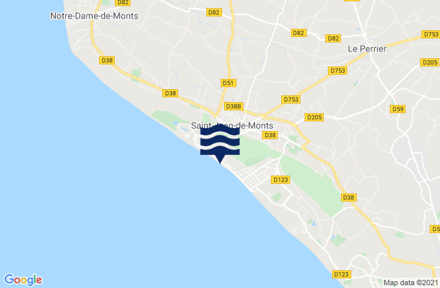 Mappa delle maree di St Jean de Monts, France