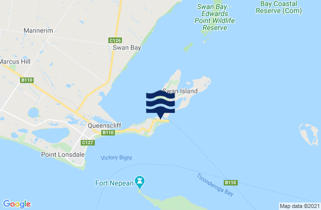 Mappa delle maree di St Leonards, Australia